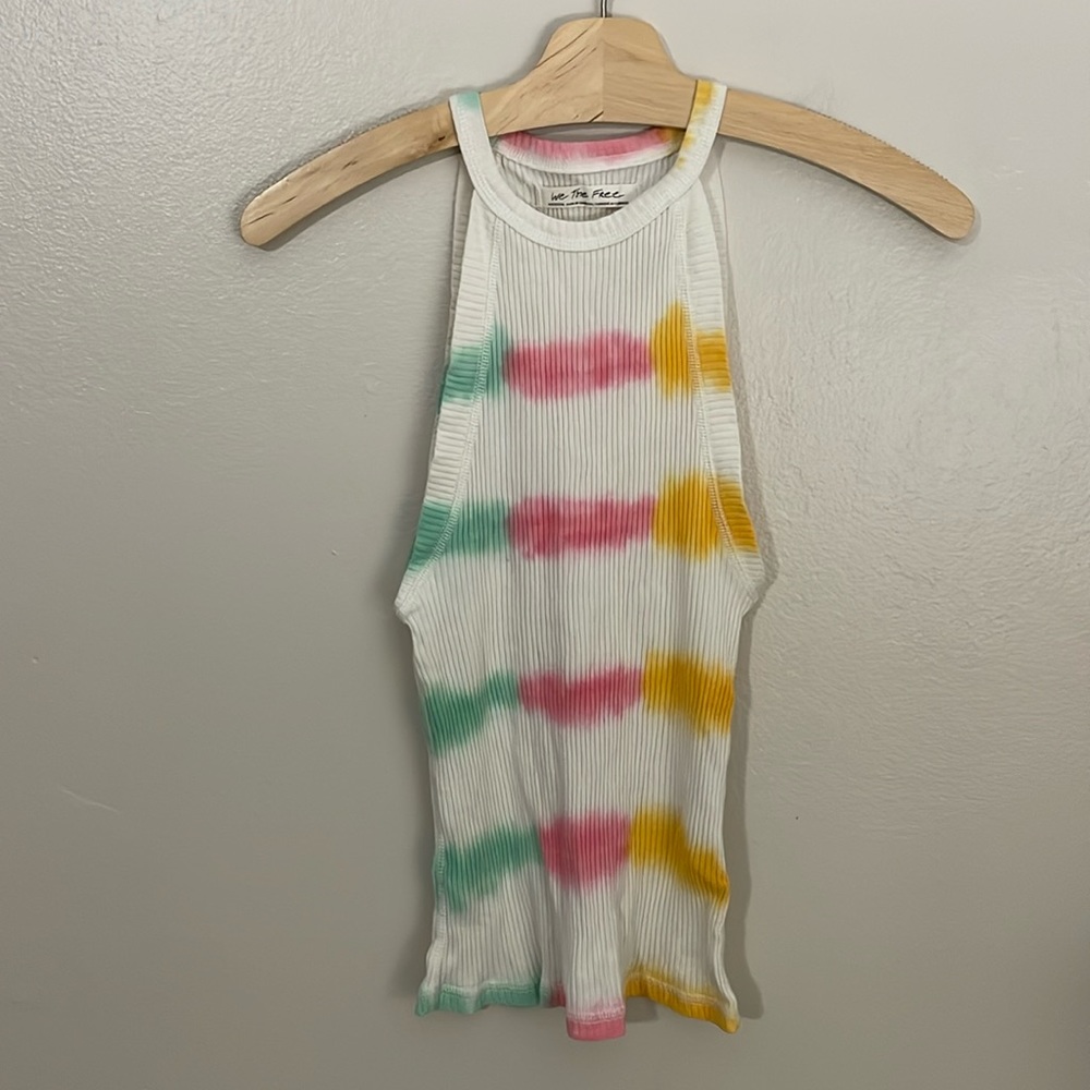 EUC Free People Ribbed Tye Dye Tank. Medium